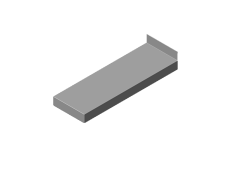 Tischplatte 200 x 600 x 50/100