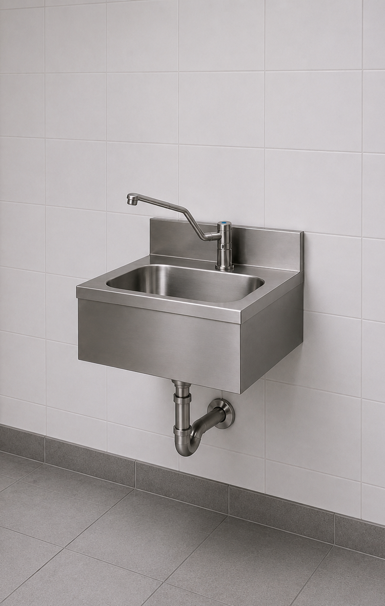 Einzelbecken-Handwaschbecken wandmontiert