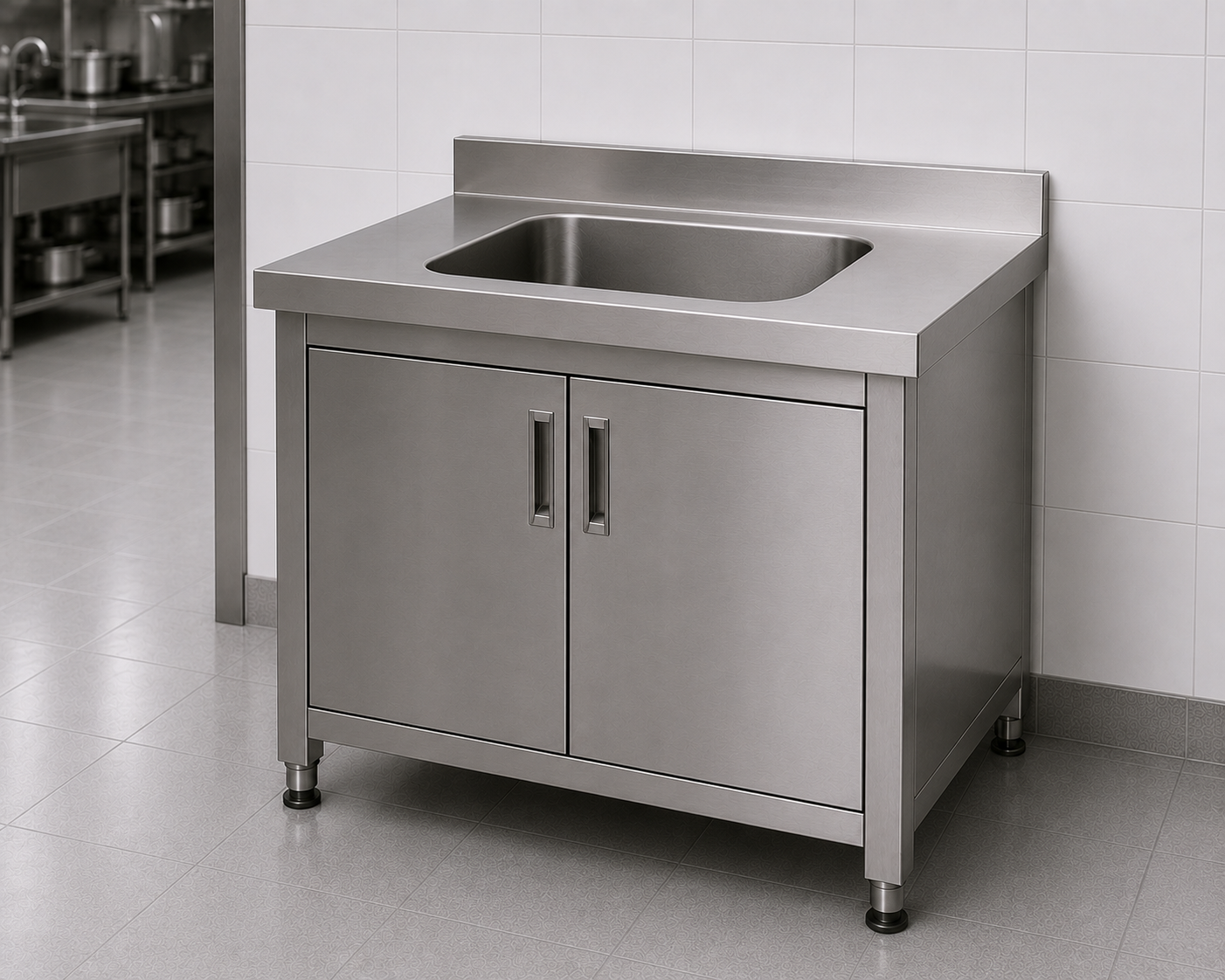 Einbeckiger Spültisch mit Unterschrank