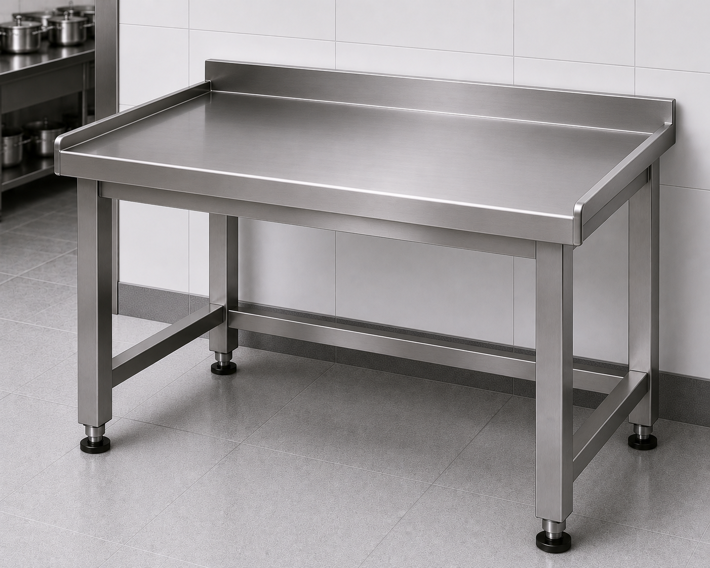 Arbeitstisch mit Aufkantung 600 mm